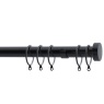 Speedy Stud End Cap Fixed Metal Curtain Pole Set - 28mm