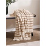 HOEM Clyne Stripe Tassled Throw 130x180cm - Brown