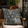 Morris & Co Snakeshead Feather Cushion 55cm - Indigo/Leaf Green