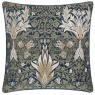Morris & Co Snakeshead Feather Cushion 55cm - Indigo/Leaf Green