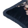 Morris & Co Strawberry Thief Embroidery Feather Cushion 50cm - Indigo