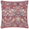Morris & Co Strawberry Thief Jacquard Feather Cushion 55cm - Berry