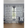 Sundour Bamford Abstact Lined Eyelet Curtains - Cobalt