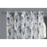 Sundour Bamford Abstact Lined Eyelet Curtains - Cobalt