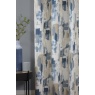 Sundour Bamford Abstact Lined Eyelet Curtains - Cobalt