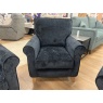 Alstons Alstons Paulina Chair in Ink Chadbury Velvet Fabric with Light Feet