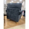 Alstons Alstons Paulina Chair in Ink Chadbury Velvet Fabric with Light Feet