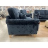 Alstons Alstons Paulina 2 Seater Sofa in Ink Chadbury Velvet Fabric with Light Feet