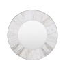 Gallery Direct Hackney Mirror Round 90cm - White Oak / Grey