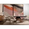Davos 180-260cm Extending Dining Table - Brushed Bronze/White Marble