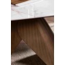Davos 180-260cm Extending Dining Table - Brushed Bronze/White Marble