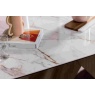 Davos 180-260cm Extending Dining Table - Brushed Bronze/White Marble