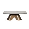 Davos Coffee Table - Brushed Bronze/White Marble