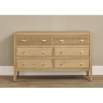 Illinois 3 + 3 Wide Chest of Drawers - Oak