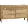 Illinois 3 + 3 Wide Chest of Drawers - Oak