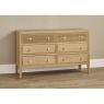Illinois 3 + 3 Wide Chest of Drawers - Oak