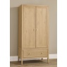 Illinois 2 Door Wardrobe With Drawer - Oak
