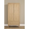 Illinois 2 Door Wardrobe With Drawer - Oak