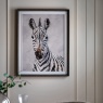 Art Marketing In The Wild Framed Zebra Canvas