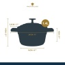 Masterclass Cast Aluminium Casserole Dish 16cm - Black