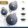 Masterclass Cast Aluminium Casserole Dish 16cm - Black