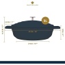 Masterclass Cast Aluminium Shallow Casserole Dish 32cm - Black