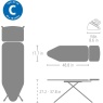 Brabantia Brabantia Ironing Board C Fairtrade Cotton 124x45cm - Black Denim
