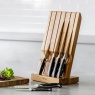 Robert Welch Professional Angle Oak Knife Block Set of 6 Knives