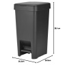 Brabantia Brabantia Stepup Pedal Bin 10L - Dark Grey