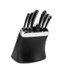 Robert Welch Signature Black Knife Block Set with Sharpener