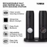 Tower Rechargeable Salt & Pepper Mill - Black