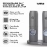 Tower Rechargeable Salt & Pepper Mill - Grey