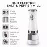 Tower Duo Electric Salt & Pepper Mill - White