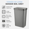 Tower 50L Rectangular Sensor Bin - Grey