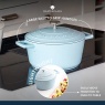 Masterclass Cast Aluminium Casserole Dish 24cm - Sky Blue