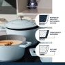Masterclass Cast Aluminium Casserole Dish 24cm - Sky Blue
