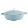 Masterclass Cast Aluminium Shallow Casserole Dish 28cm - Sky Blue