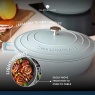 Masterclass Cast Aluminium Shallow Casserole Dish 28cm - Sky Blue