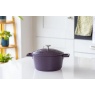 Masterclass Cast Aluminium Casserole Dish 20cm - Purple