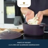 Masterclass Cast Aluminium Casserole Dish 20cm - Purple