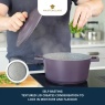 Masterclass Cast Aluminium Casserole Dish 20cm - Purple