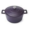 Masterclass Cast Aluminium Casserole Dish 24cm - Purple