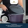 Masterclass Cast Aluminium Casserole Dish 24cm - Purple