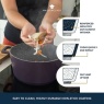 Masterclass Cast Aluminium Casserole Dish 28cm - Purple