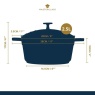 Masterclass Cast Aluminium Casserole Dish 20cm - Cream
