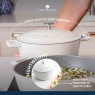 Masterclass Cast Aluminium Casserole Dish 20cm - Cream