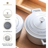 Masterclass Cast Aluminium Casserole Dish 24cm - Cream