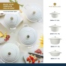 Masterclass Cast Aluminium Shallow Casserole Dish 28cm - Cream