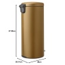 Brabantia Brabantia Pedal Bin 30L - Warm Brass