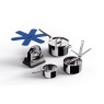 Joseph Joseph Joseph Joseph Space Steel 3 Piece Saucepan Set